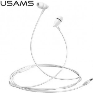 Usams Stereo headphones EP-37 3.5 mm white/white HSEP3702