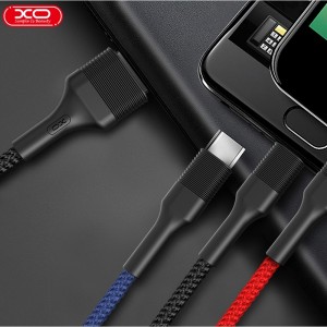 XO cable NB54 3in1 USB - Lightning + USB-C + microUSB 1,2 m 3A multicolor