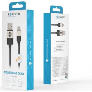 Forever Modern cable USB - USB-C 1,0 m 2A black