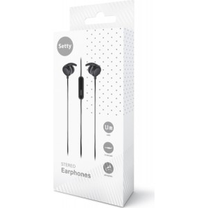 Setty wired earphones Sport black