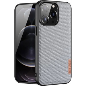 Dux Ducis Fino case covered with nylon material for iPhone 13 Pro gray