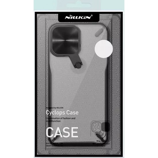 Nillkin Cyclops Case durable case with camera cover and foldable stand for iPhone 13 Pro black