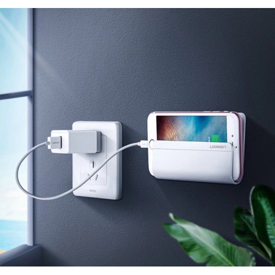 Ugreen wall mount smartphone stand for charging white (30394)