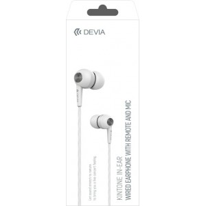 Devia wired earphones Kintone jack 3,5mm white