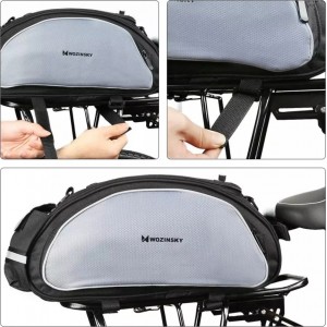 Wozinsky bike carrier bag with shoulder strap 13l black (WBB1BK)