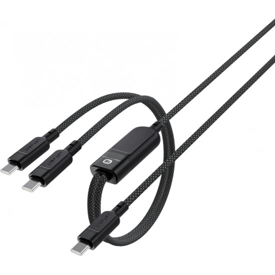 Acefast C5 USB-C - USB-C / USB-C 2in1 100W 480Mb/s cable - black