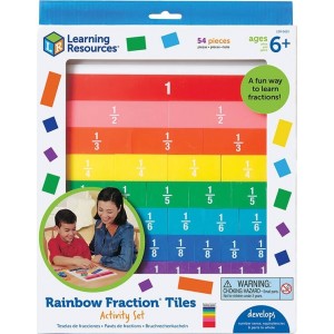 Learning Resources Rainbow Fraction Tiles With Tray Learning Resources LER 0615