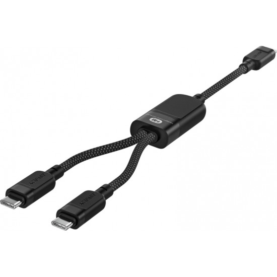 Acefast C5 USB-C - USB-C / USB-C 2in1 100W 480Mb/s cable - black