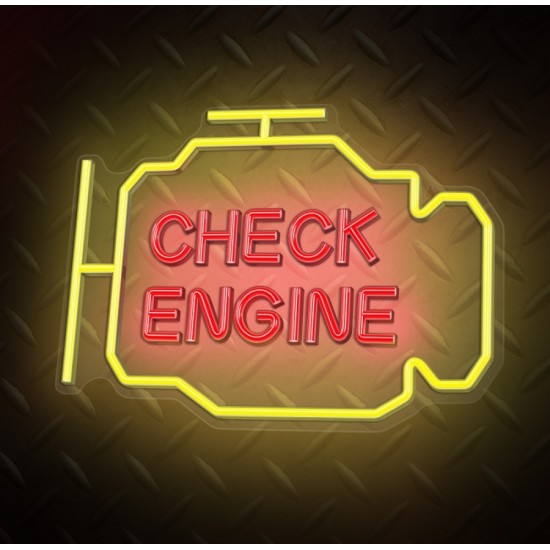 Neon PLEXI LED CHECK ENGINE yellow red NNE21 Neolia