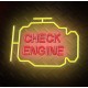 Neon PLEXI LED CHECK ENGINE yellow red NNE21 Neolia