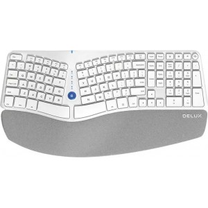 Delux Ergonomic Delux Wireless Keyboard GM901D BT 2.4G (White)