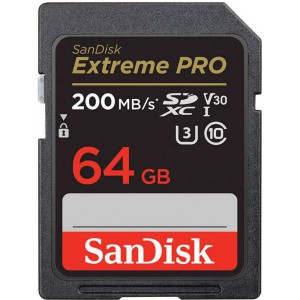 Sandisk EXTREME PRO SDXC 64GB 200/90MB/s UHS-I U3 Memory Card (SDSDXXU-064G-GN4IN)