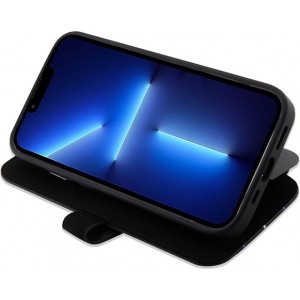 BMW case for iPhone 14 Pro Max 6,7" BMBKP14X22RVSK black Sign BT Leather Hot Stamp Blue Lines