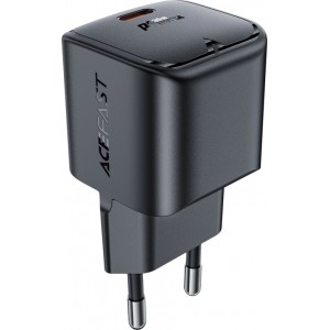 Acefast A77 Mini PD 30W GaN USB-C wall charger - black