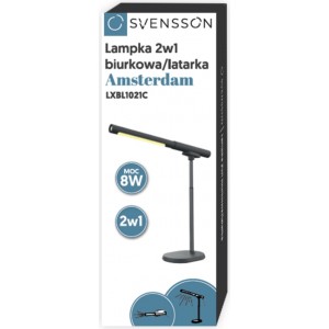 Lamex Andrzej Leszek Sp.k. Svensson Desk lamp/flashlight 2in1 AMSTERDAM magnetic-detatchable 8W black