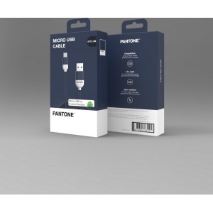 PANTONE cable USB - microUSB 1,5m 2,4A PT-MC001-5 Navy 2380C