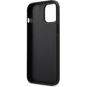 Karl Lagerfeld case for iPhone 13 Pro / 13 6,1" KLHCP13LSAKICKCBK black hard case Saffiano Karl & Choupette