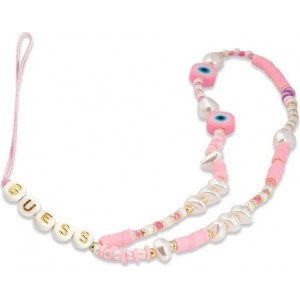 Guess pendant GUSTSHPP Phone Strap pink/pink Beads Shell