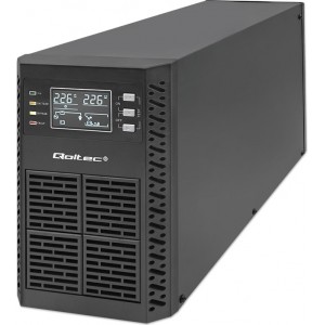 Qoltec Uninterruptible Power Supply UPS | 2kVA | 2000W | Power factor 1.0 | LCD | EPO | USB | On-line