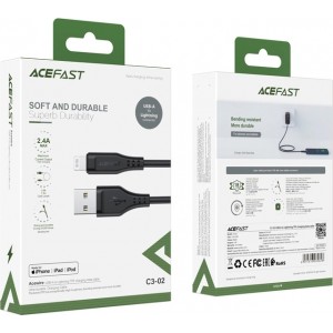 Acefast cable MFI USB - Lightning 1.2m, 2.4A black (C3-02 black)