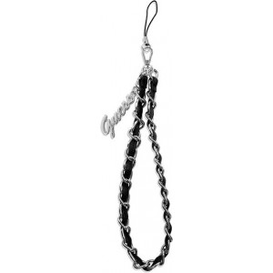 Guess GUSTSASSK Phone Strap black/black Chain Metal Logo Charm