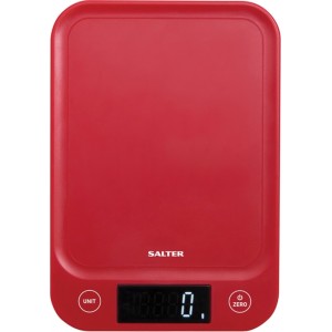 Salter 1067 RDDRA Digital Kitchen Scale, 5kg Capacity red