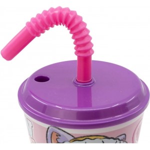 Stor Water Cup with Straw for Kids STOR 74530 430 ml Paw Patrol Skye (pink)