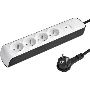 Hama Premium 4-Socket Surge Protector Strip 1.5m - White