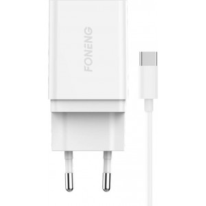 Foneng Fast charger Foneng 1x USB K300 18W + USB to USB-C cable