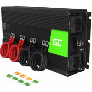 Green Cell Car inverter voltage converter Green Cell INV10 12V to 230V 2000W/4000W, modified sine wave