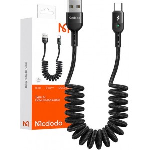 Mcdodo USB Spring Cable to USB-C Mcdodo Omega CA-6420 1.8m (Black)