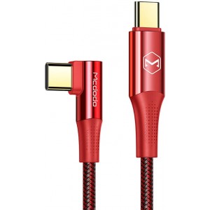 Mcdodo Cable USB-C to USB-C Mcdodo CA-8321 100W 90 Degree 1.2m (red)