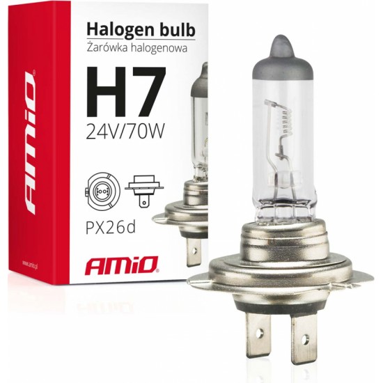 Amio Halogen Bulb H7 24V 70W UV filter (E8)