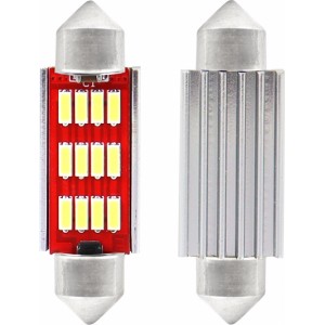 Amio LED CANBUS 4014 12SMD Festoon C5W C10W C3W 41mm White 12V/24V