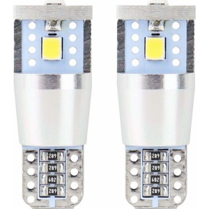 Amio LED CANBUS 3SMD 2835 T10e (W5W) ALU White 12V/24V