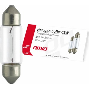 Amio Halogen bulbs C5W Festoon 36mm 24V 10pcs