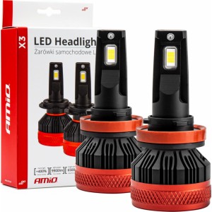 Amio LED Headlights X3 Series H8/H9/H11/H16 AMiO-02981