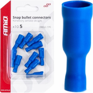 Amio Snap bullet connectors 5mm 1.5-.25mm2 15A 10 pcs