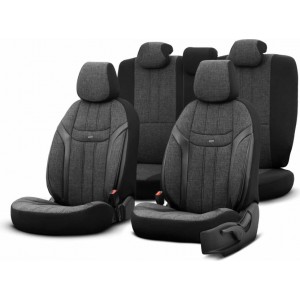 Otom Car seat covers set OTOM SWAN 501 BLACK 3-ZIP