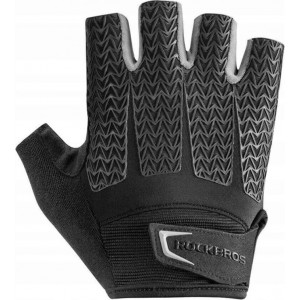 Rockbros S169BGR XXL cycling gloves with gel inserts - gray