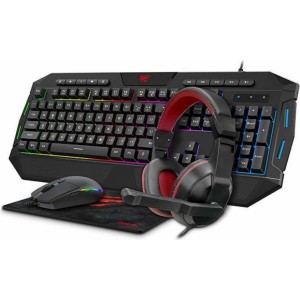 Havit GAMENOTE KB501CM 4in1 gaming set. Headphones keyboard mouse pad