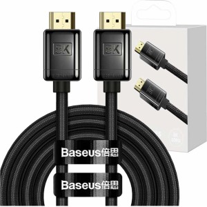 Baseus Kabel 2m Baseus High Definition Series HDMI 2.1 8K 60Hz 3D HDR 48Gbps Czarny