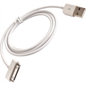 Cable USB - 30 - pin 1,0 m 1A white bulk