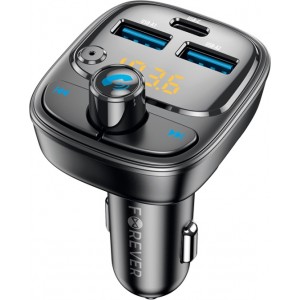 Telforceone Forever FM transmitter Bluetooth  2 x USB-A 1 x USB-C PD 30W TR-370 black