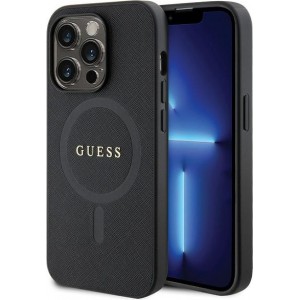 Cg Mobile Sas Guess case for iPhone 14 Pro 6,1" GUHMP14LPSAHMCK black HC PU Saffiano Magsafe