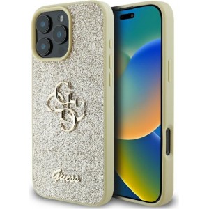 Cg Mobile Sas Guess case for iPhone 16 Pro 6,3" GUHCP16LHG4SGD Fixed Glitter Big 4G gold