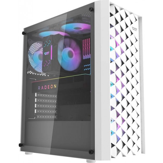 Darkflash DK351 computer case (white) + 4 RGB fans