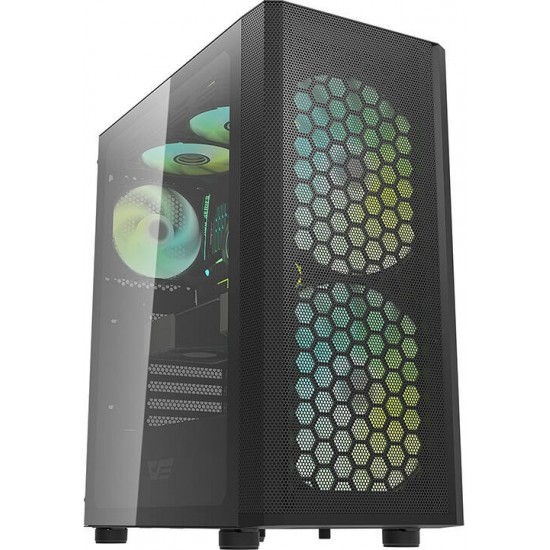 Darkflash DK360 computer case (black) + 3 ARGB fans