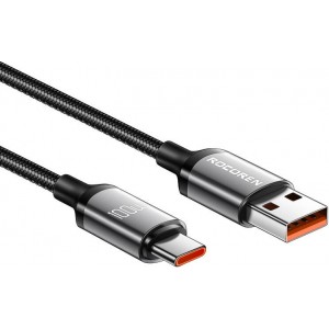 Rocoren Fast Charging cable Rocoren USB-A to USB-C Retro Series 2m 100W (grey)