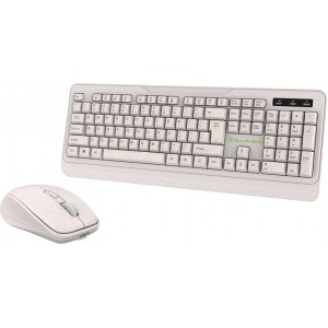 Tellur Green Wireless Keyboard and Mouse Nano Recever Creame